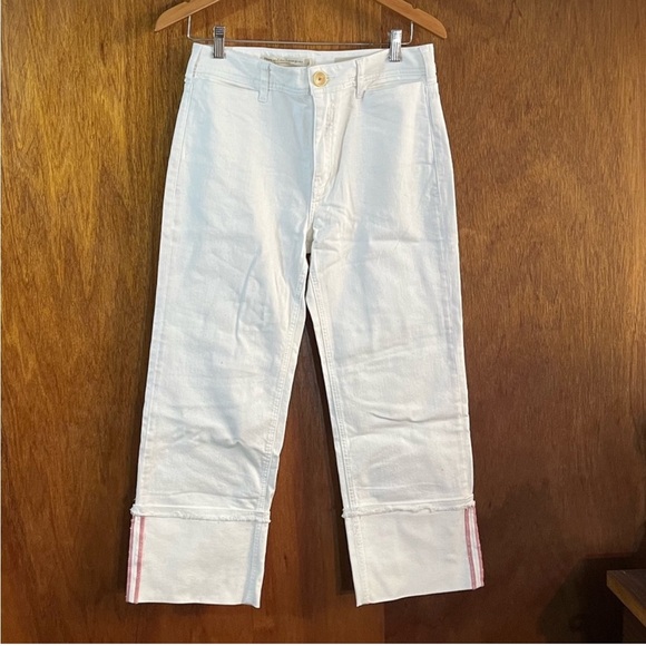 Pilcro and the Letterpress White Denim Cuffed Pants - Picture 5 of 7